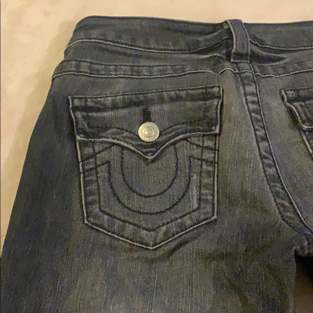 Dark grey light wash true religion denim size 27 - Picture 4 of 4